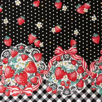 Tissu Bricolage Fraise 110*50cm