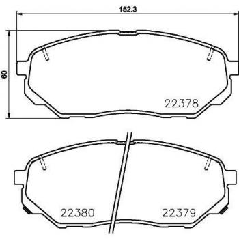 HELLA 8DB 355 024-901 Set di Pastiglie Freni