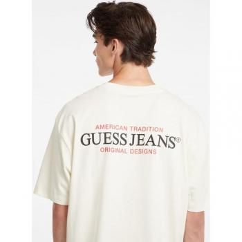 Camiseta Hombre de Manga Corta Guess American Crudo
