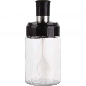 Contenedor de vidrio para condimentos con tapa ajustable
