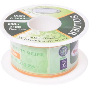 0.3mm Leaded Solder Wire Reel, 1.2% Flux, 63Sn/37Pb