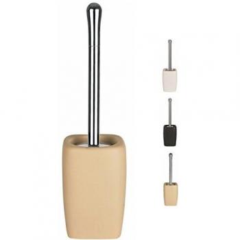Support de brosse WC Spirella en grès retro beige
