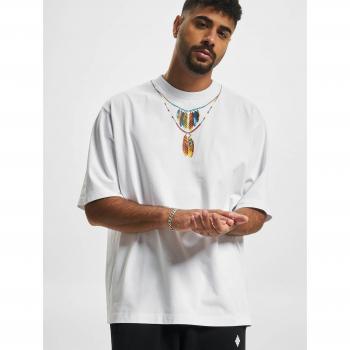Marcelo Burlon Federn Halskette über T-Shirt Rot Größe M