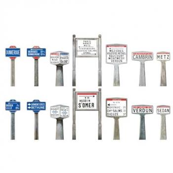 Miniart French Road Sign Kit – 1/35 Scale, 1930‑40s Era