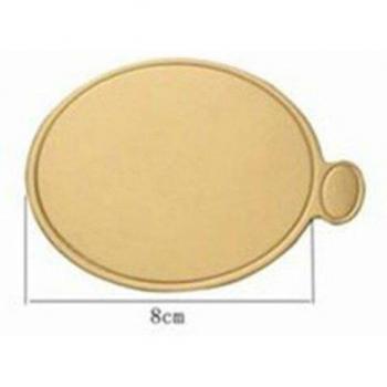 Set de 100 unidades de espuma dorada para mousse con base de cartón para postres