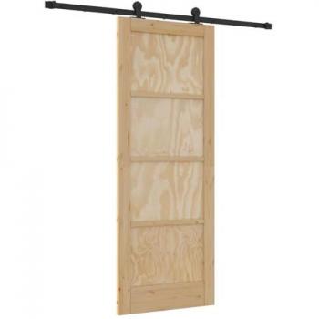Portes Coulissantes Vidaxl Nature et Noir 78x202 cm