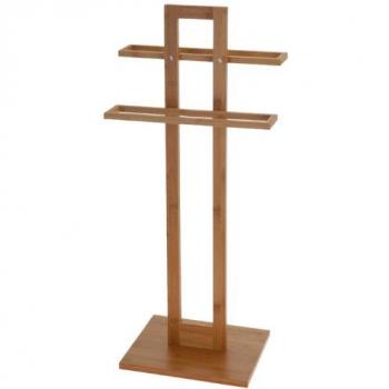 Toallero pie bambu 37x25x85 cm