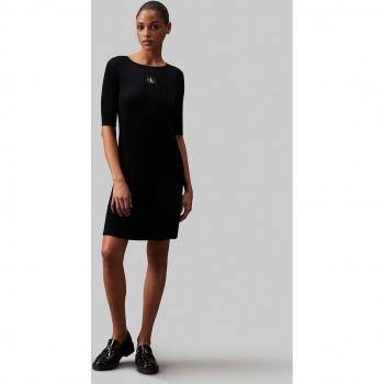 Calvin Klein Jeans Sweatkleid »WOVEN LABEL SS SWEATER DRESS«