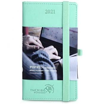 Compact A6 Green Vegan Leather Journal