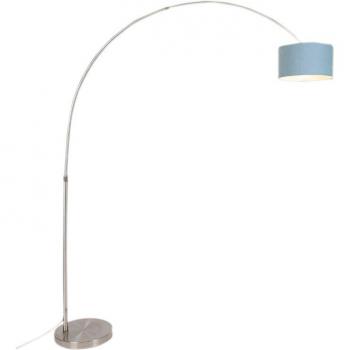 Lampe à arc acier abat-jour bleu 35/35/20 ajustable
