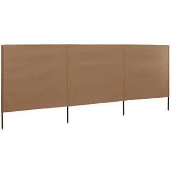 Taupe Wind Screen Fabric 3 Panels 400x120 cm