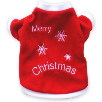 Embroidered Red Puppy Sweater