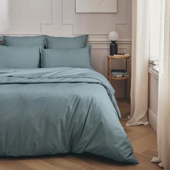 Essix Parure de lit en percale de coton PREMIÈRE Bleu 240x220