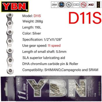 Chaîne de vélo YBN multi‑vitesses 8-12, compatible SRAM et Shimano, non emballée