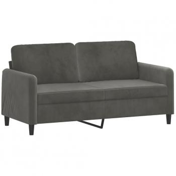 VidaXL Dark Grey Velvet 2-Seater Sofa 140 cm