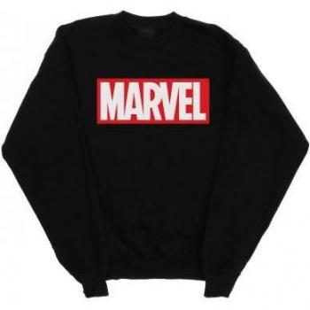 Felpa Nera Marvel Comics con Logo Femminile