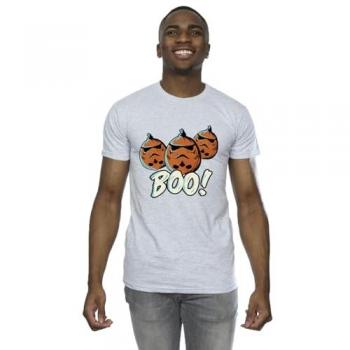 Ghostly Boo! Stormtrooper Pumpkin Top for Women (Grey)