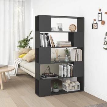 VidaXL Librería Separador Madera Contrachapada Gris 100x24x155 Cm