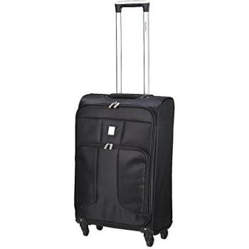 Florenz Check‑In 4‑Rollen Trolley – 66 cm, Schwarz