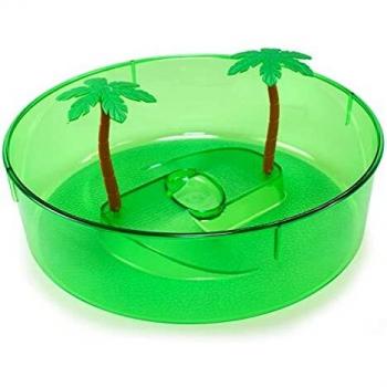 Tortuguera Redonda Verde con Palmera
