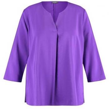 Samoon Lila Bluse mit 3/4 Arm