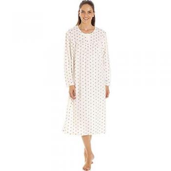 Polka‑Dot Evening Robe in Beige – Size 22-24
