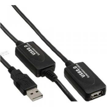 InLine USB 2.0 Aktiv-Verlängerung 15m mit Signalverstärkung / Repeater Stecker A an Buchse A