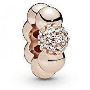 Charm Pandora Rosa con Cuentas Lisas y Pavé Ref: 788310CZ