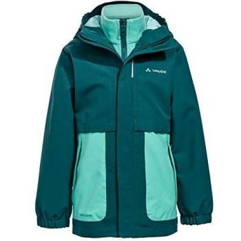 Vaude Kids Campfire 3‑in‑1 Jacket – Dual‑Layer Jetblack, 122/128 (Mädchen)