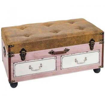 Trunk Mobili Baúl Signes Grimalt 2 borse marroni 35x70x35cm