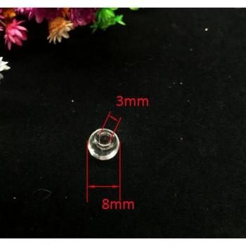 10pcs 8mm Clear Glass Orb Pendant Vials
