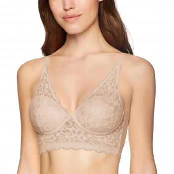 Maidenform Women's Wireless Lace Bralette, Paris Nude, 34D