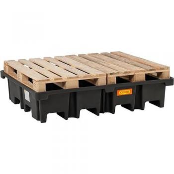 Bac de stockage Palette‑PE 425/4 CEMO – 425 L, dimensions 1670×1270×360 mm sans grillage