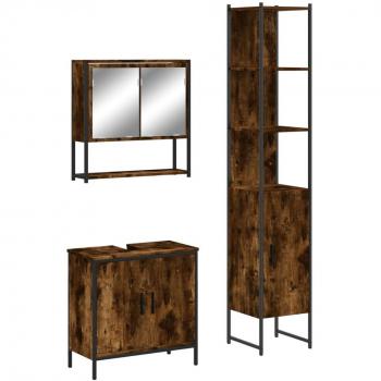 Set WC Madeira Carvalho Sombreado 3 Pcs