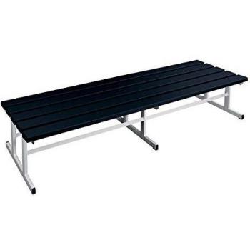 Banco de vestuario Wolf, 2000 mm, asiento por ambos lados, color negro