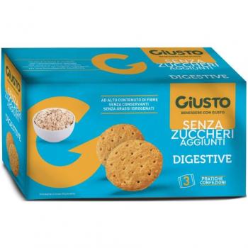 Giusto Senza Zucchero Biscotti Digestive 3 Pezzi Da 75 G