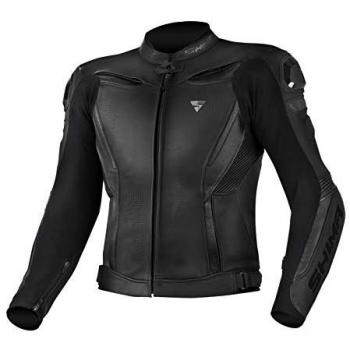 Chic Chaqueta de cuero negro SHIMA Chase para motoristas