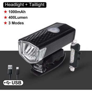 Rechargeable MTB Bicycle Light Set