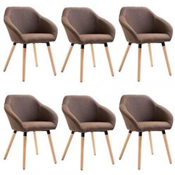 Juego de Sillas de Comedor 6 Unidades Diseño Moderno