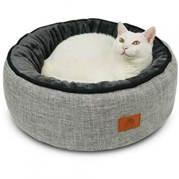 Donut Katzenbett Sissy von Schlitzohr, grau, waschbar, 50x50x17 cm