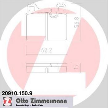 Kit di Pastiglie Freni ZIMMERMANN 20910‑150.9