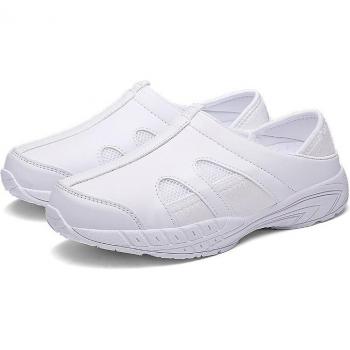 Breathable Soft Leather Nurse Flats for Women