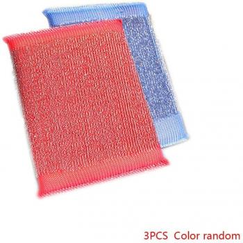 Esponjas para fregado de acero inoxidable, 3 unidades en colores aleatorios