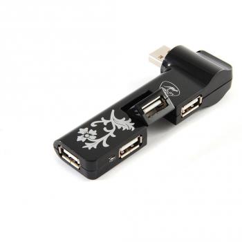 Hub USB Mobilité Lab 4 Ports avec Témoin LED pour Ordinateur portable Noir
