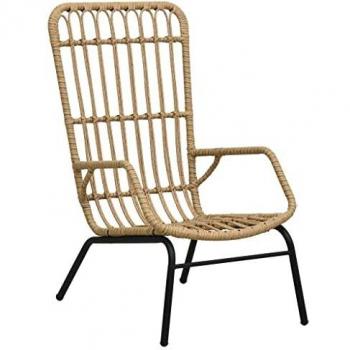 VidaXL Poly Rattan Gartenstuhl in Hellbraun
