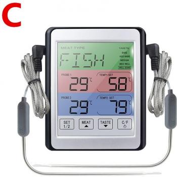 Digitaler Thermometer mit Fleischsonde für Backofen