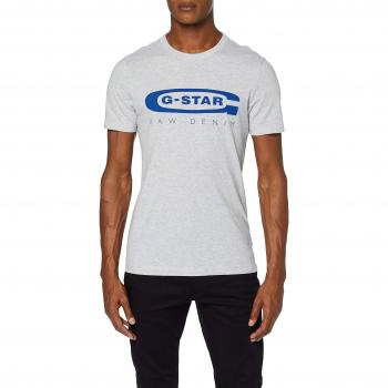 G-STAR RAW T-shirt graphique logo 4, gris, large