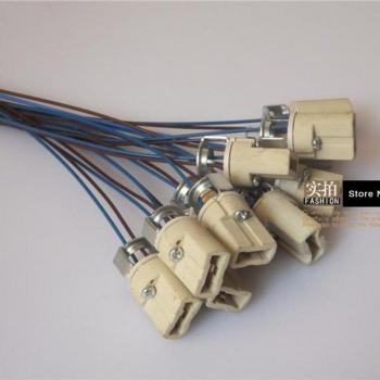 G9 Type Halogen Lamp Holder 5PCS with 20, 50, 100cm Wire Lengths 250V 2A