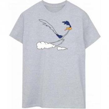 Road Runner Laufshirt für Damen – Looney Tunes Baumwolle Boyfriend, weiß
