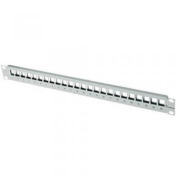 Telegärtner H02025A0197 Patchpanel di rete 24 Porte CAT 6A 1U Grigio (RAL 7035)